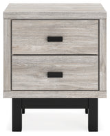 Vessalli Gray Panel Bedroom Set with 2 Nightstands by Ashley at Eve Furniture