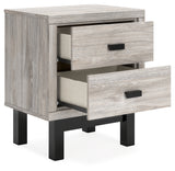 Vessalli Gray Panel Bedroom Set with 2 Nightstands by Ashley at Eve Furniture