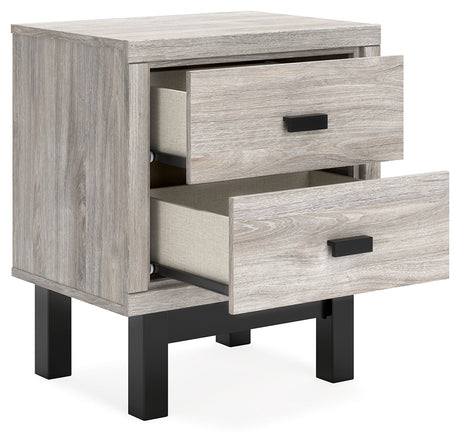 Vessalli Gray Panel Bedroom Set with 2 Nightstands by Ashley at Eve Furniture