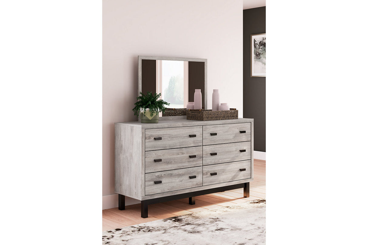 Vessalli Gray Panel Bedroom Set with 2 Nightstands by Ashley at Eve Furniture