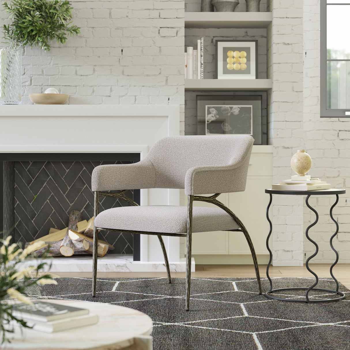 Vesterboro Gray Accent Chair by Zuomod at Eve Furniture