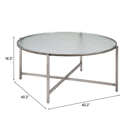 Vetro Silver Coffee Table by Zuomod at Eve Furniture