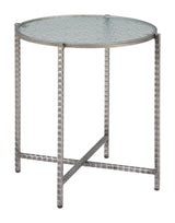 Vetro Silver Side Table by Zuomod at Eve Furniture