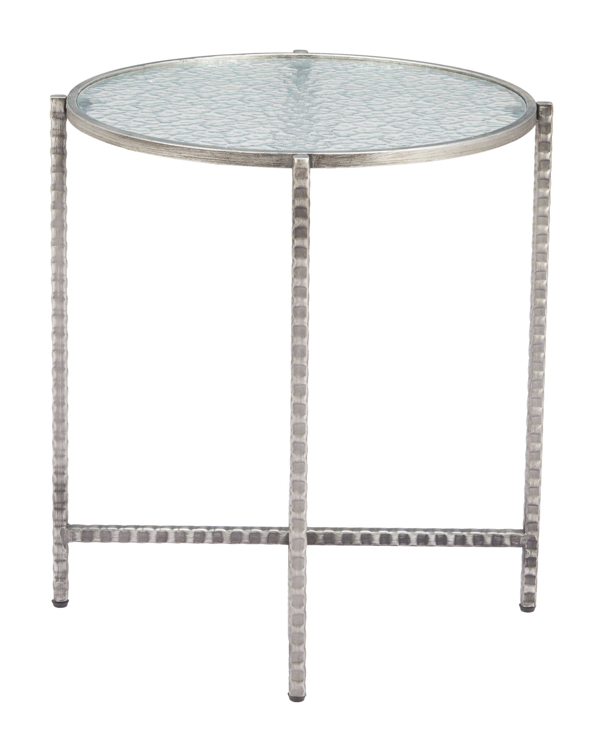 Vetro Silver Side Table by Zuomod at Eve Furniture