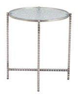 Vetro Silver Side Table by Zuomod at Eve Furniture