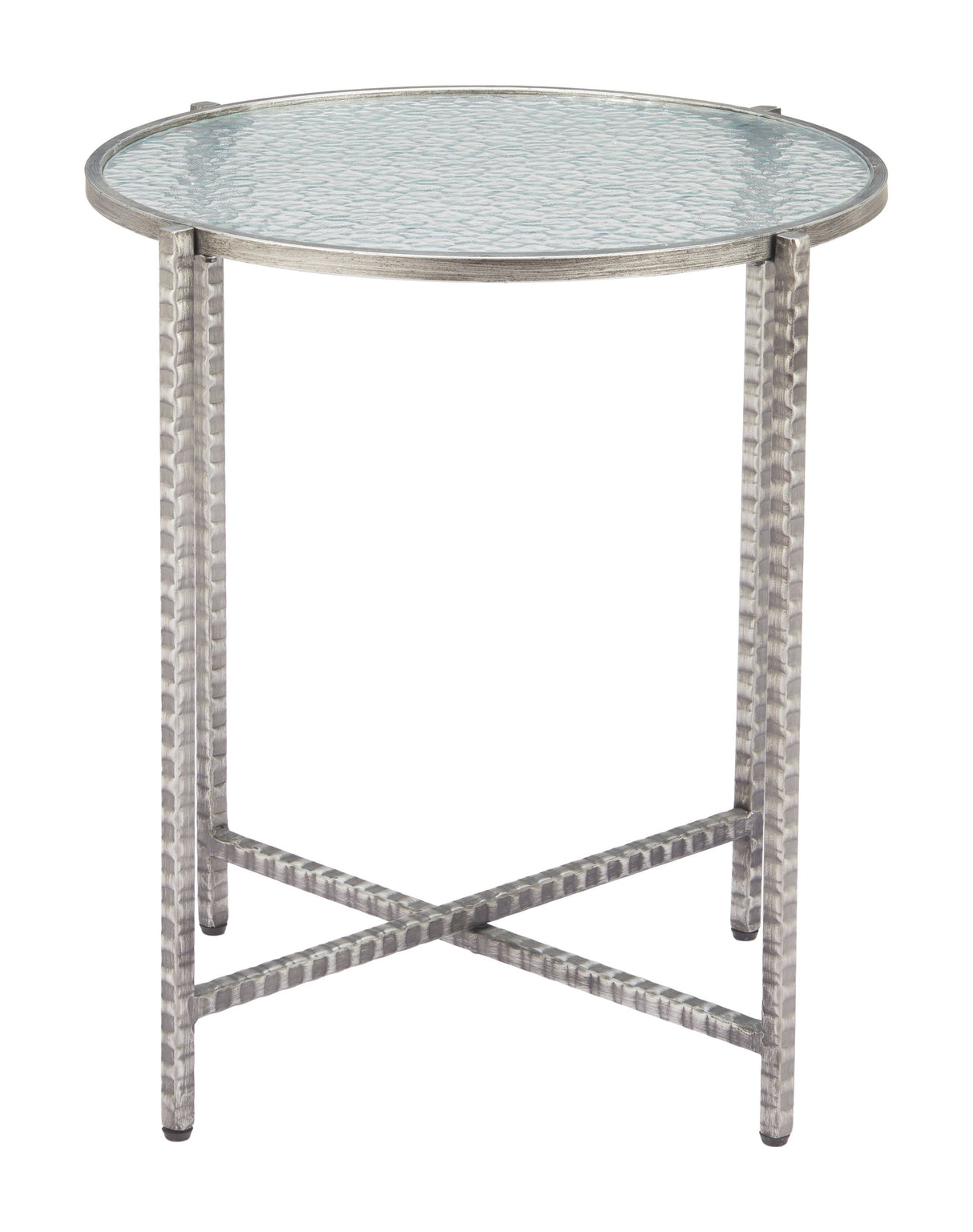 Vetro Silver Side Table by Zuomod at Eve Furniture