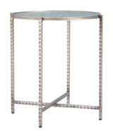 Vetro Silver Side Table by Zuomod at Eve Furniture
