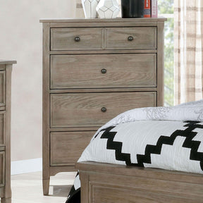 Vevey Wire-Brushed Warm Gray Chest by Furniture of America at Eve Furniture
