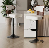 Veyra White Adjustable Barstools (Set of 2) by Happy Homes at Eve Furniture