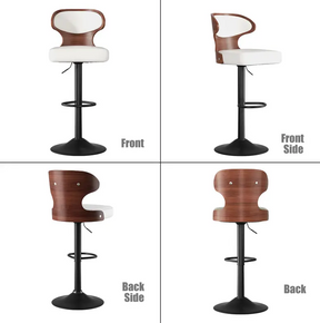 Veyra White Adjustable Barstools (Set of 2) by Happy Homes at Eve Furniture