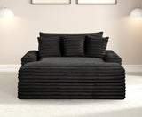 Veyrier Black 2 Arm Chaise by Furniture of America at Eve Furniture