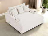 Veyrier White 2 Arm Chaise by Furniture of America at Eve Furniture