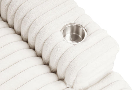 Veyrier White 2 Arm Chaise by Furniture of America at Eve Furniture