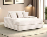 Veyrier White 2 Arm Chaise by Furniture of America at Eve Furniture