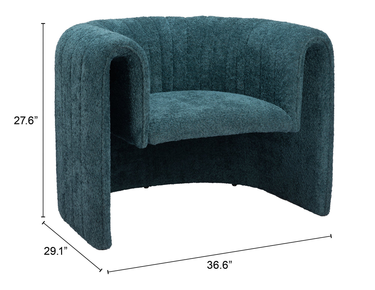 Viana Aquamarine Accent Chair by Zuomod at Eve Furniture
