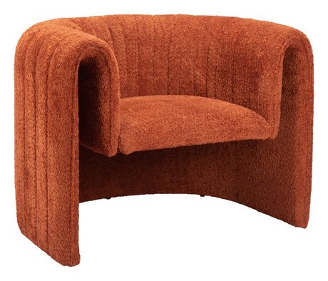 Viana Burnt Orange Accent Chair by Zuomod at Eve Furniture