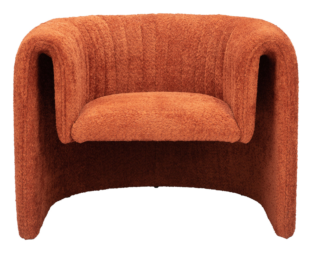 Viana Burnt Orange Accent Chair by Zuomod at Eve Furniture