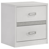 Viana Grey and White High Gloss 4-Piece Queen Platform Bedroom Set by Coaster at Eve Furniture