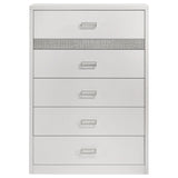 Viana White High Gloss Chest by Coaster at Eve Furniture