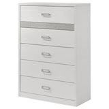 Viana White High Gloss Chest by Coaster at Eve Furniture