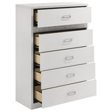Viana White High Gloss Chest by Coaster at Eve Furniture