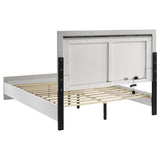 Viana White High Gloss 4-Piece Touch-Control LED Eastern King Bedroom Set by Coaster at Eve Furniture