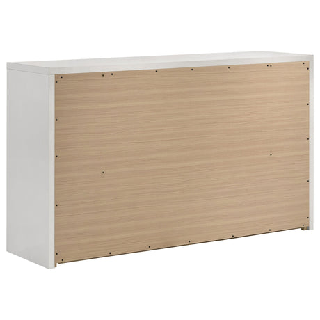 Viana White High Gloss 5-Piece Touch-Control LED Eastern King Bedroom Set by Coaster at Eve Furniture