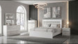 Viana White High Gloss 5-Piece Touch-Control LED Eastern King Bedroom Set by Coaster at Eve Furniture