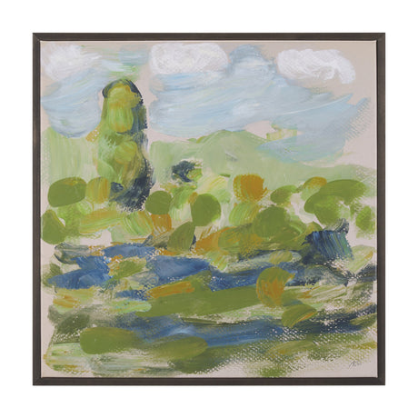 Vibrant View III by Mercana Studio a Hand Embellished Textured Canvas by Mercana at Eve Furniture