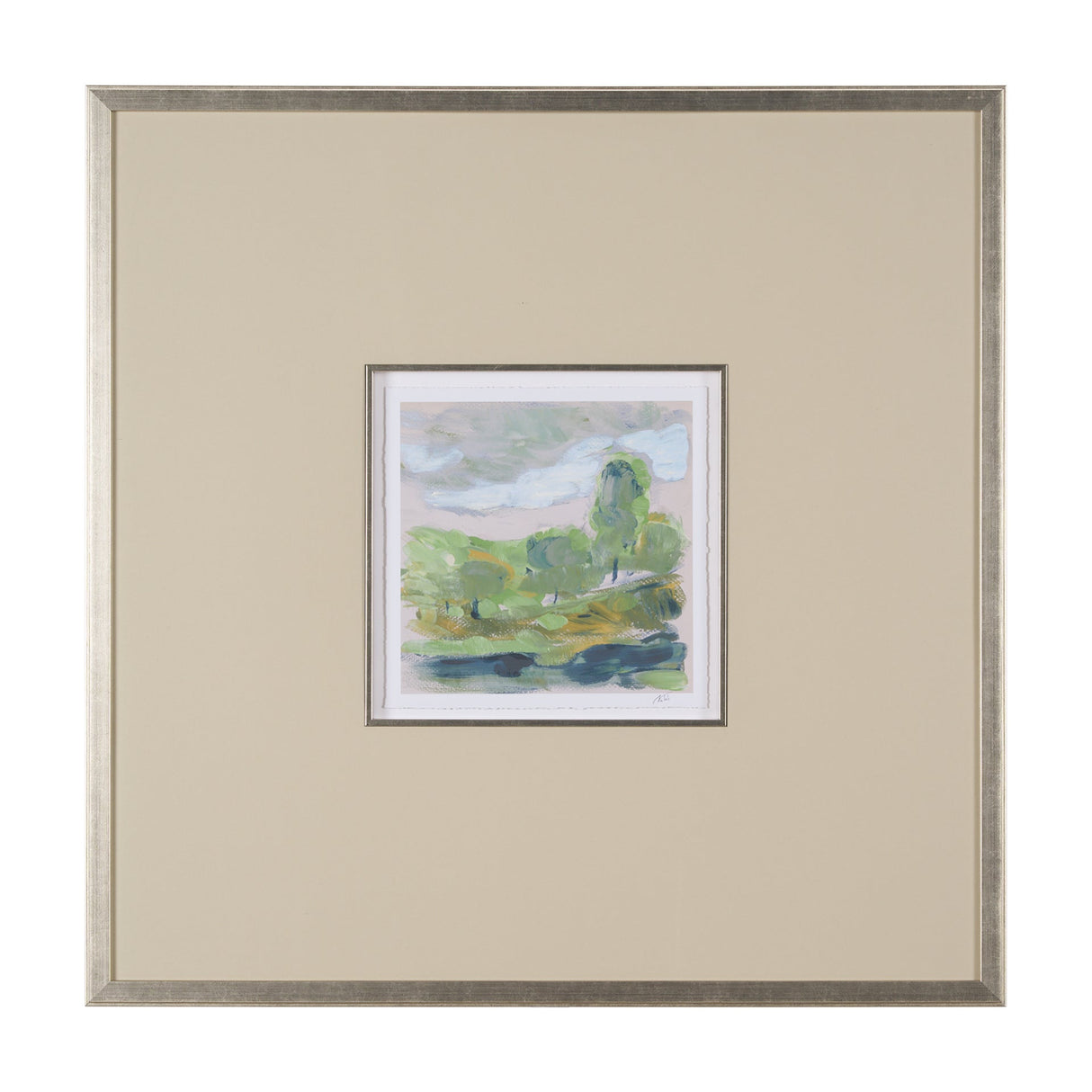 Vibrant View IV by Mercana Studio a Hand Embelished Textured Framed Art Print Matted under Glass by Mercana at Eve Furniture