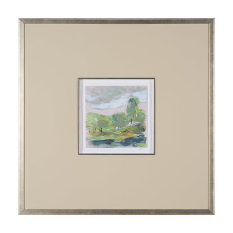 Vibrant View IV by Mercana Studio a Hand Embelished Textured Framed Art Print Matted under Glass by Mercana at Eve Furniture