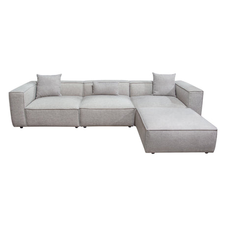Vice Fabric 4-Piece Modular Sectional with Ottoman by Diamond Sofa at Eve Furniture