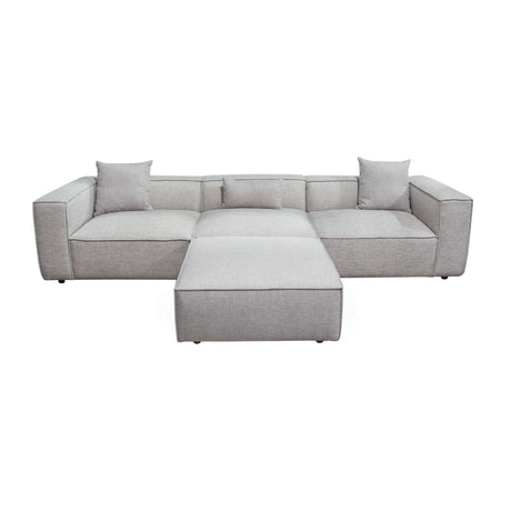 Vice Fabric 4-Piece Modular Sectional with Ottoman by Diamond Sofa at Eve Furniture