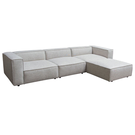 Vice Fabric 4-Piece Modular Sectional with Ottoman by Diamond Sofa at Eve Furniture