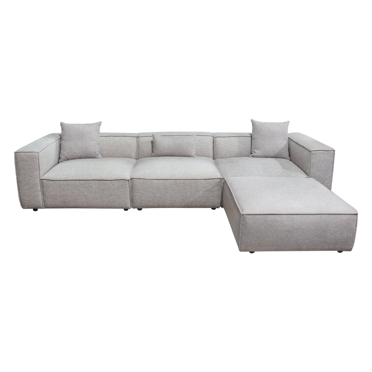 Vice Fabric 4pc Modular Sectional with Ottoman by Diamond Sofa at Eve Furniture