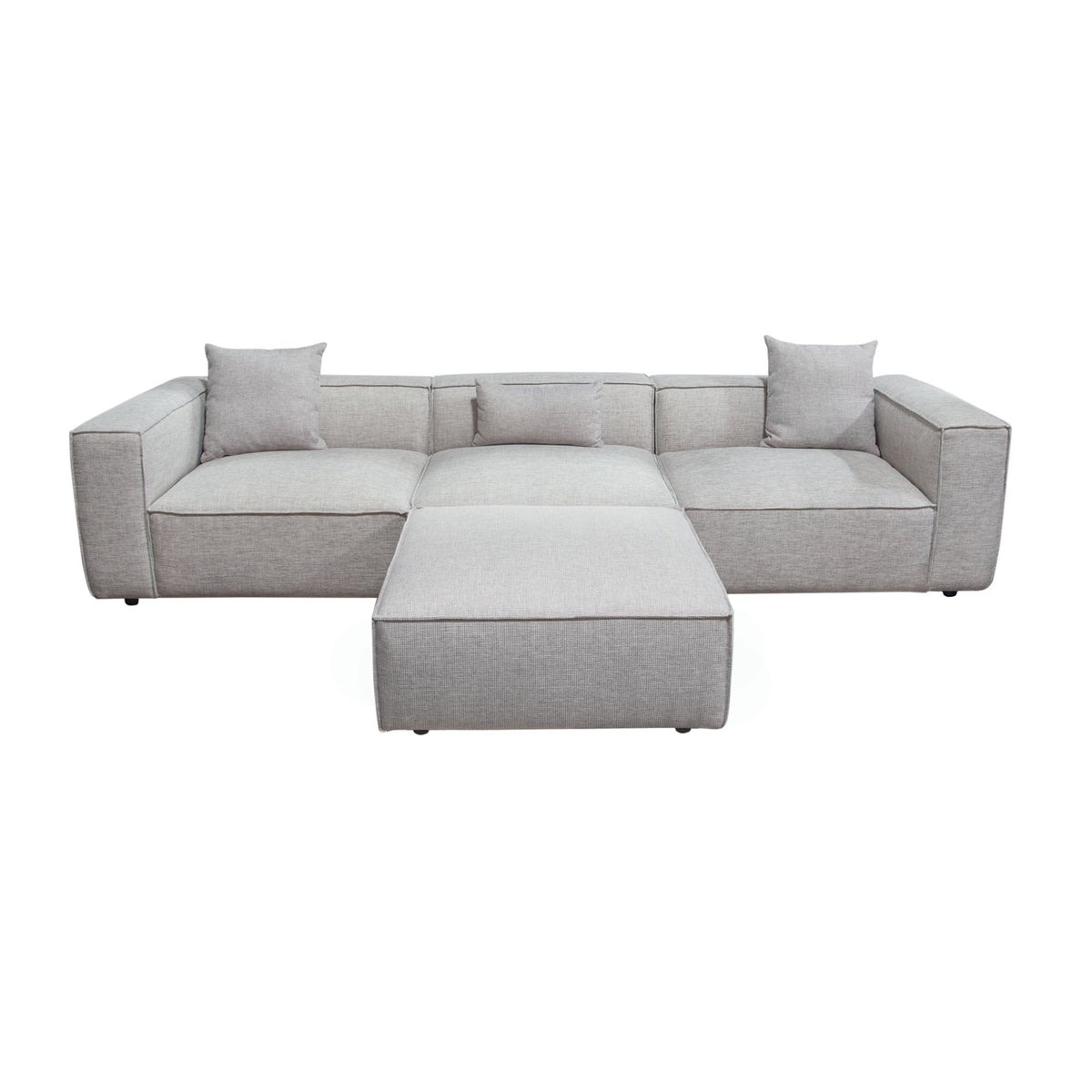 Vice Fabric 4pc Modular Sectional with Ottoman by Diamond Sofa at Eve Furniture