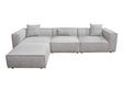 Vice Fabric 4pc Modular Sectional with Ottoman by Diamond Sofa at Eve Furniture