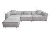 Vice Fabric 4pc Modular Sectional with Ottoman by Diamond Sofa at Eve Furniture