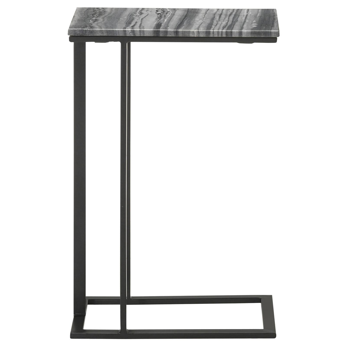 Vicente Gray Accent Table with Marble Top