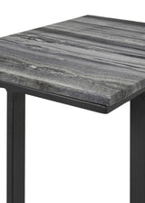 Vicente Gray Accent Table with Marble Top