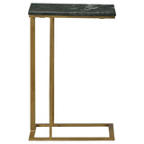 Vicente Gray Accent Table with Marble Top