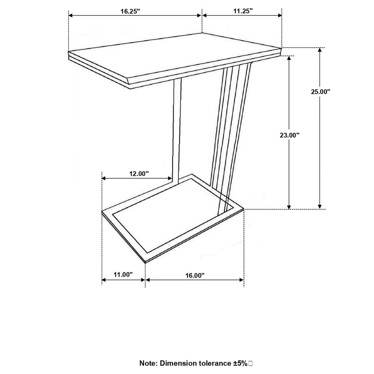 Vicente Gray Accent Table with Marble Top