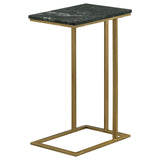 Vicente Gray Accent Table with Marble Top