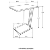 Vicente Gray Accent Table with Marble Top by Coaster at Eve Furniture