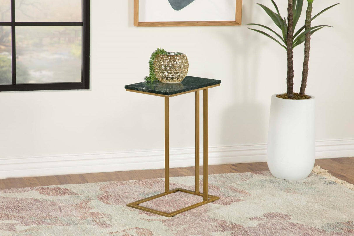 Vicente Gray Accent Table with Marble Top by Coaster at Eve Furniture