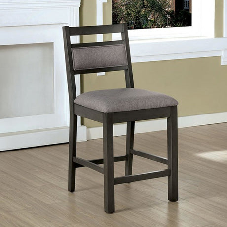 Vicky Gray Counter Height Chair Set of 2 by Furniture of America at Eve Furniture