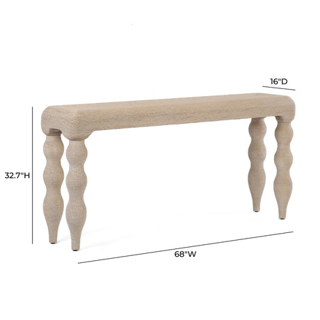 Vicky Natural Rattan Console Table by TOV Furniture at Eve Furniture