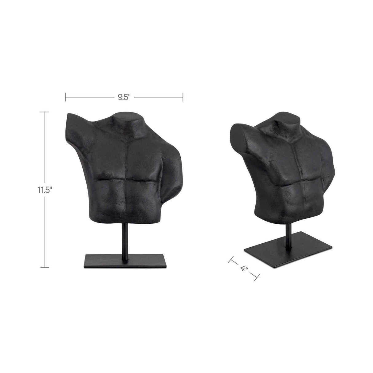 Victor Aged Black Cast Alumiinum Sculpture by Moe's Home at Eve Furniture