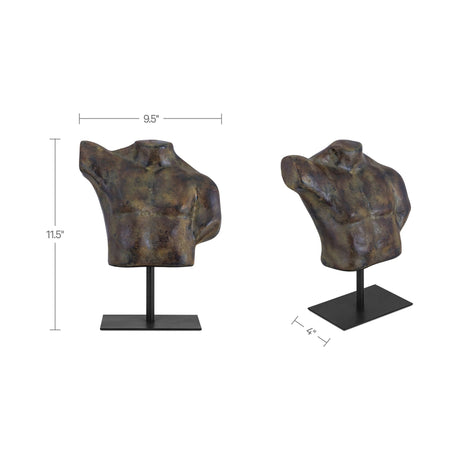 Victor Dark Green Patina Cast Aluminum Sculpture by MOES at Eve Furniture