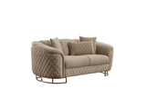 Victoria 3-pieces Living Room Set in Cream by Furnia at Eve Furniture